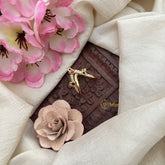 Vriksham Elegant Red Green & White AD Stone Gold Look Alike Vangi Finger Ring-G20063